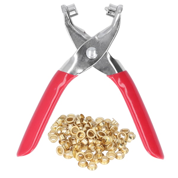 Grommet-hålklämma set multifunktionell metallögla nithålklämma med 100 st 4 mm knapp