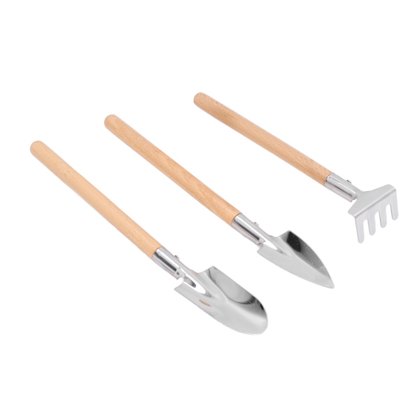 Trädgårdsspade set spade murslev kultivator transplanter rostfritt stål ogräsverktygssats