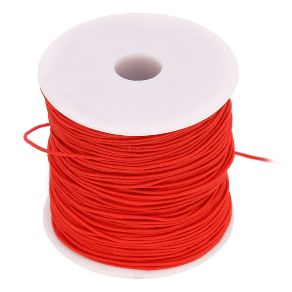 Multifunktionell elastisk tråd DIY röd polyestertråd hantverkstillbehör för armbandssmycken