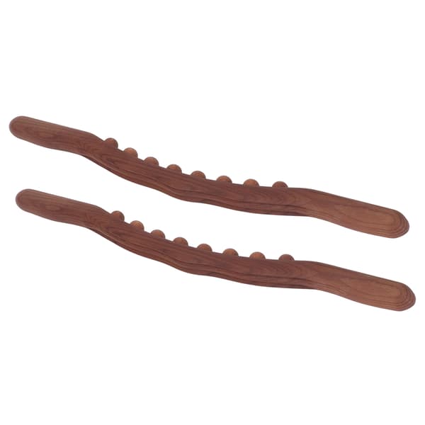 2 stk. træskrabestok 8 massagedutter Stor kontakt Multifunktionel træ Gua Sha-stok til rygkropsmassage