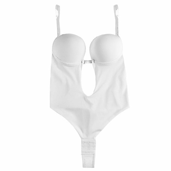 Hvit Ryggløs U-Utringet Body Shaper for Kvinner