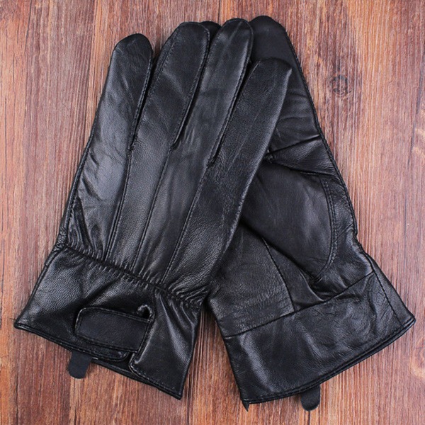 Miesten nahkaiset tuulenpitävät kosketusnäytölliset hanskat Talven lämpimät vedenpitävät käsineet ulkoiluun
