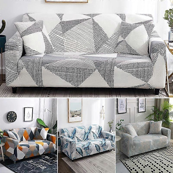 2-personers strækbetræk til sofa med armlæn, elastisk sofabetræk, magisk universal sofabetræk, overtræk til sofa, skridsikker