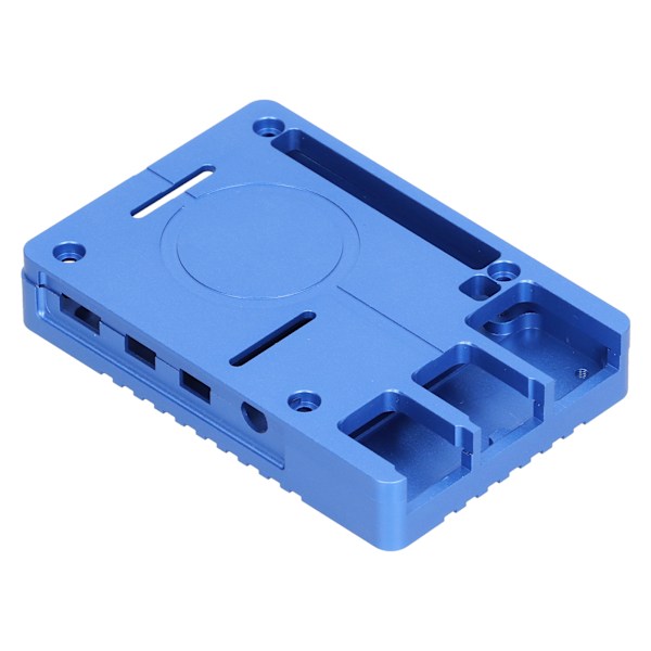 Alumiiniseoskuori UltraOhut CNC-jäähdytyslämpöpesät Metallikuori Raspberry Pi 4B:lle (sininen)