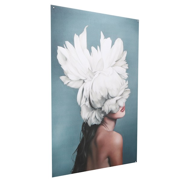 40x60cm Fjäder och flickfigur Modern stil Canvasmålning Väggkonst Bild Vardagsrumsdekor