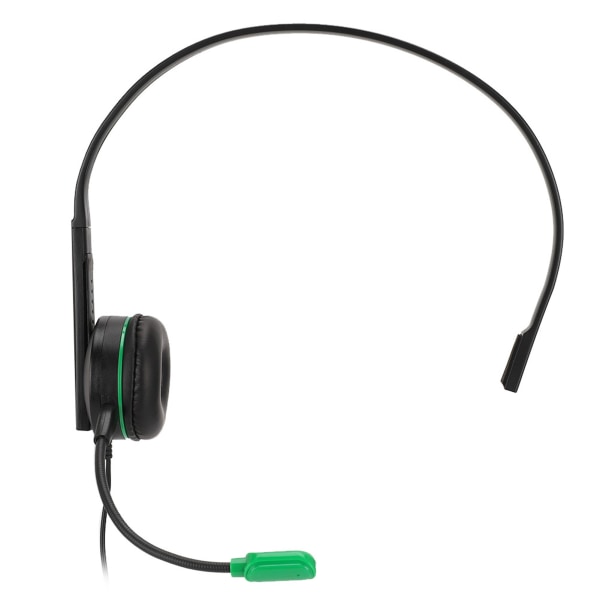 Unilateral Headset Head Mounted Gaming Headphone for XBOX one Black Green