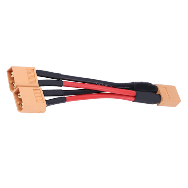 XT60 rinnakkaisakun liitinsovitin 14AWG kaapeli RC Lipo 1 naaras - 2 uros 1 Female to 2 Male