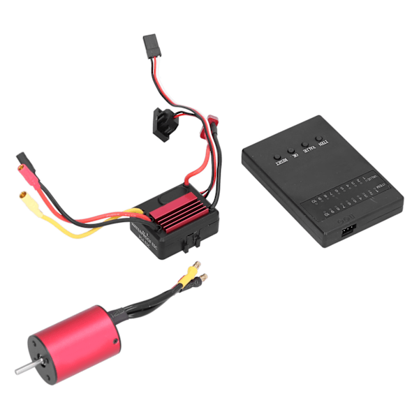 2838 3600KV 4P harjaton moottori + 35A harjaton ESC + ohjelmointikortti 1/14 1/16 RC-autoon