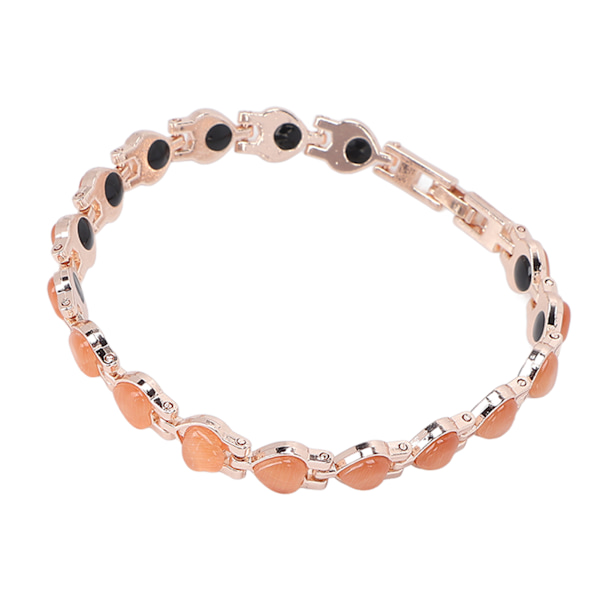 Magnetiskt armband i titanstål för kvinnor, modernt och elegant, magnetisk terapi, gåva för viktminskning, orange
