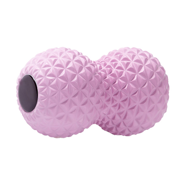 Fysisk massagebold elastisk blød bærbar kompakt EVA materiale praktisk praktisk muskelafspændingsbolde til hjem dobbelt bold pink