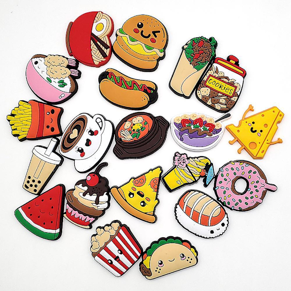 Food Shoe Charms - Set of 20 Unisex Clog Decorations