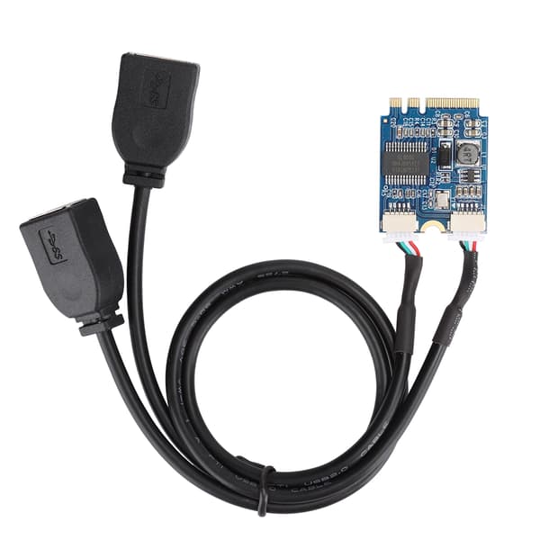 M.2 NGFF till USB Riser-kort KEY A E till Dubbel Port USB2.0 Gränssnitts Expansionskort Kabeladapter
