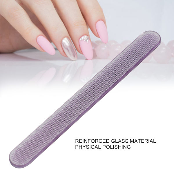 Nail Art Kiillotus Hiontaviila Professional Nano Glass Nail File Manikyyri FilePurple