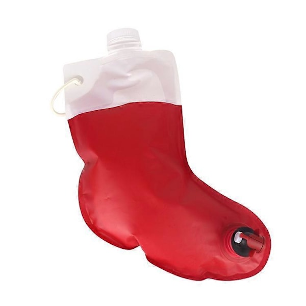 Ghyt 2 st Julstrumpa Vinpåse, Happy Hangover Vin Och Sprit Hängande Plast Julstrumpa Flaska, Champagneväska Jul