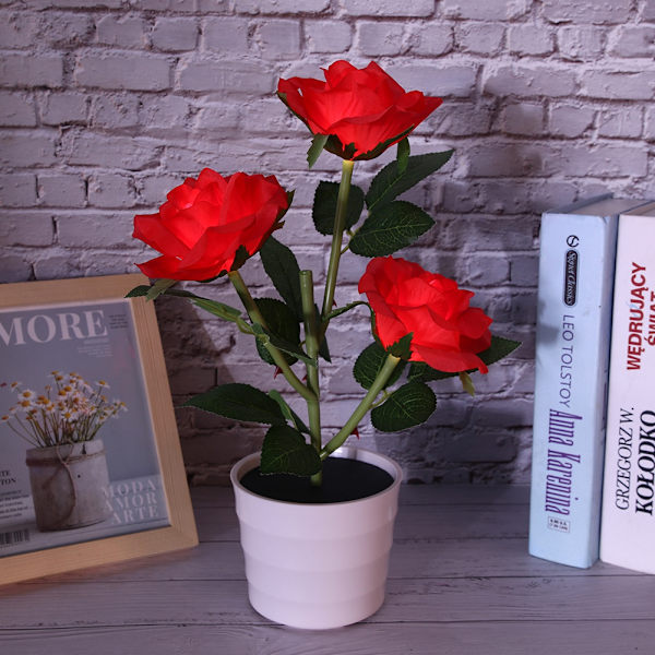 3LED konstgjord roslampa solsimuleringsblomma ljus LED bonsai heminredning