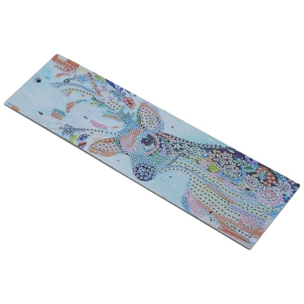 Eläinkuvioinen diamond painting Kirjanmerkki Tee-se-itse tekojalokiviä helmillä koristellut kirjanmerkit, joissa on tupsuAA386