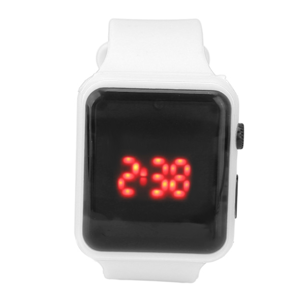 Watch LED-näyttö Neliön muotoinen taustavalo Design Digitaalinen watch vapaa-ajan toimintaan Valkoinen