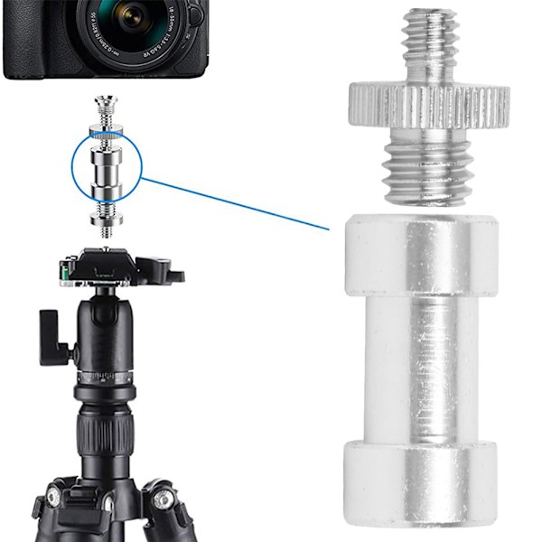 Alumiiniseoksesta valmistettu kaksipäinen sovitinruuvi mutteri BE Light Stand Hot Shoe Mount Kit