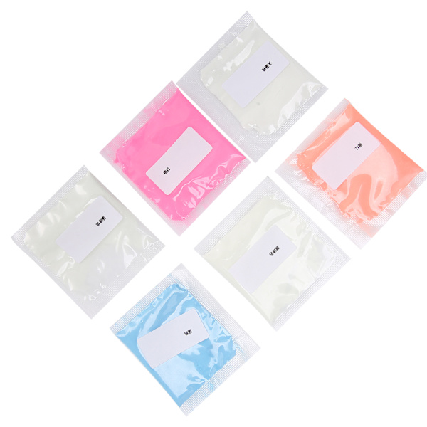 6 st superljusa fluorescerande pulver DIY nagelglitter nagelkonst lysande pulver tillbehör