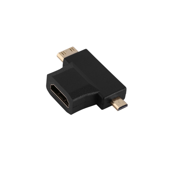 HDMI till VGA-adapter med ljudkabel T-typ Micro Mini HDMI-kontakt för PS3 PS4 Xbox360 Svart