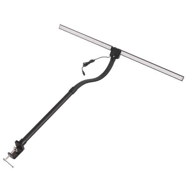 Klemme Bordlampe Dobbelthode LED Skrivebordslampe Øyepleie Arbeidslampe Leselys for Hybel Studier Kontor Soverom 100‑240V EU-plugg