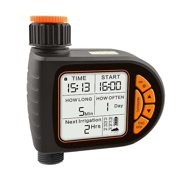 Ny LCD-skjerm Vann Timer Hjem Hage Vanning Regnvann Timer