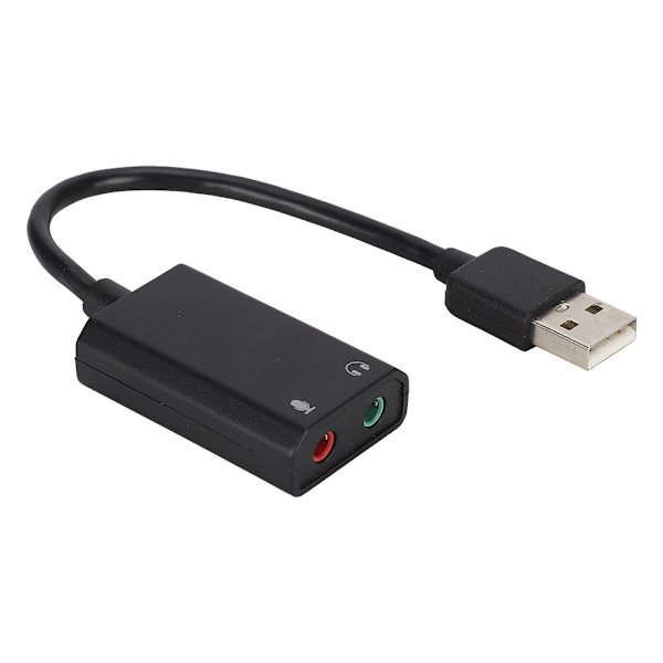 SKT2-BK USB2.0 Ulkoinen äänikortti, jossa on kuulokkeet ja mikrofoniliitäntä kannettavalle tietokoneelle