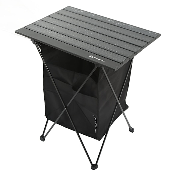 Hopfällbart bord Oxford tyg aluminiumlegering svart bärbar utomhus campingbord med förvaringsväska för fiske picknick grillning