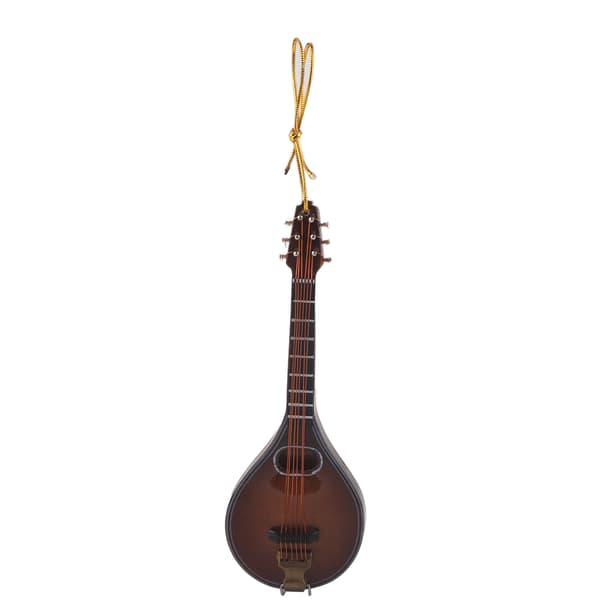 Miniatyr Mandolin Modell Trä Musikinstrument Samlarobjekt Present Dekoration 12cm