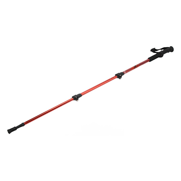 Teleskooppinen vaellussauva 3-osainen alumiiniseoskävelysauva Retractable Walking Pole vuorikiipeilyyn tutkimus punainen