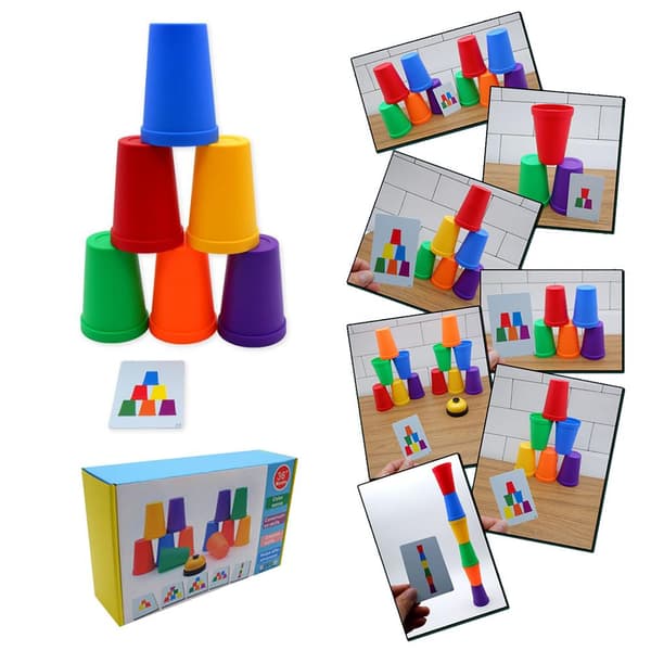 Børn Stacking Cups Quick Stacks Cups Sports Speed Training Game Klassisk Interaktiv Udfordring Konkurrence Festlegetøj