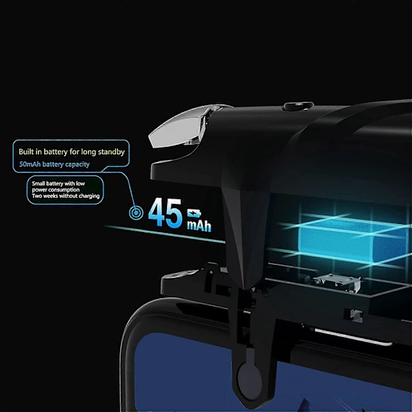 Mobil Spel Trigger, Pubg Mobil Kontroller Telefon Kontroller Puls Automatisk Högfrekvent Klick 4 Hastigheter Mobil Gamepad för Joysticks, Android Spel