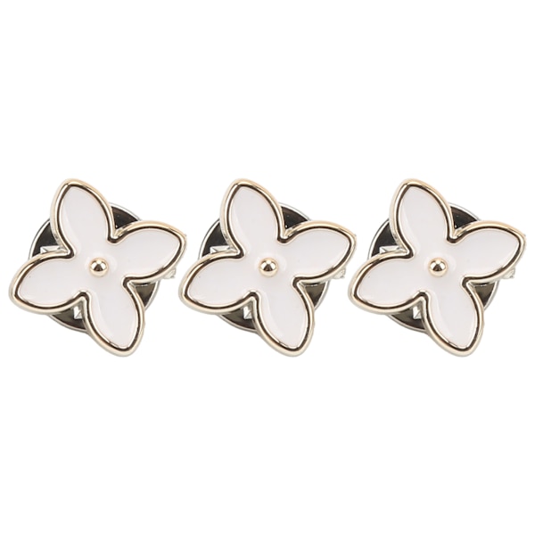 150 stk Kvinder skjorte Broche knapper Hvid Blomster Style Stærk Metal Plast Cover Up knapper til læder syning DIY