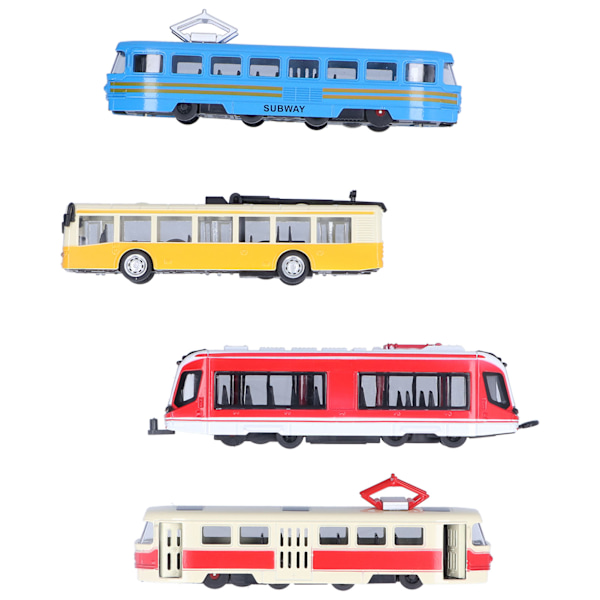 Højhastighedstog Bus Model PullBack Køretøjssamling Model Legetøj til Børn (En Gruppe)