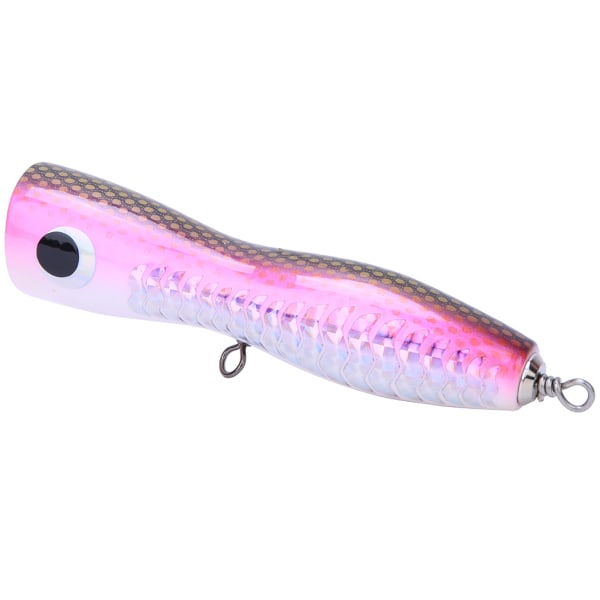 Wooden Large Artificial Popper Fish Lure Topwater Simulering Agn Havfiskeutstyr rosa