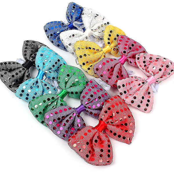 10-delad LED upp sequin fluga set
