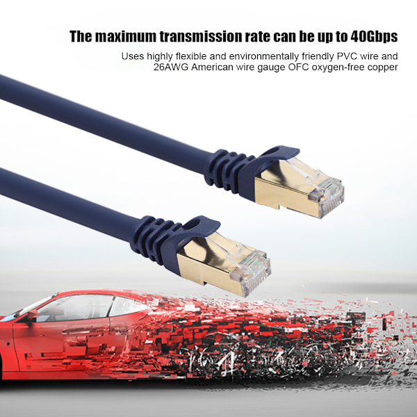 Netværkskabel iltfrit kobber 26AWG 2000Mhz til computer router set top box 40Gbps(5 meter)