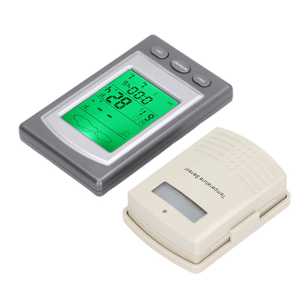 Trådløs termometer hygrometer LCD digitalt batteridrevet temperatur fugtighedssensor monitor måler