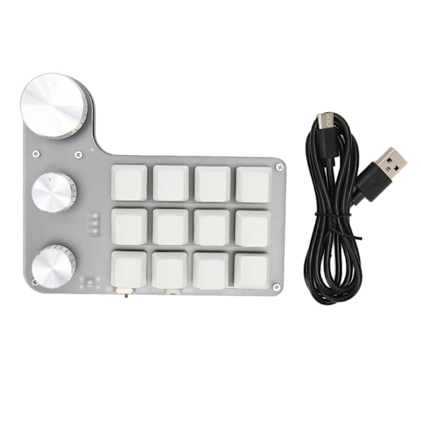 Programmerbar tastatur 12 taster 3 knapper blå bryter mekanisk minnefunksjon mini tastatur for arbeids- og spillkontroll
