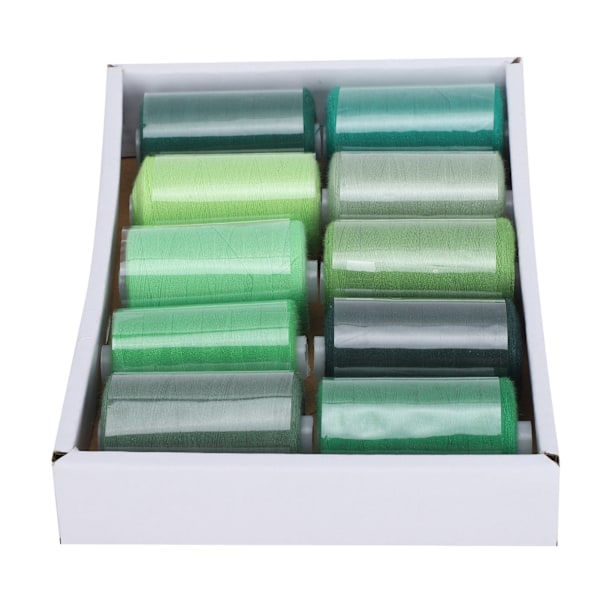 10 rullaa ompelulankaa Set Koti Pagoda Langat DIY Tarvikkeet 300 Jaardia 402Vihreä
