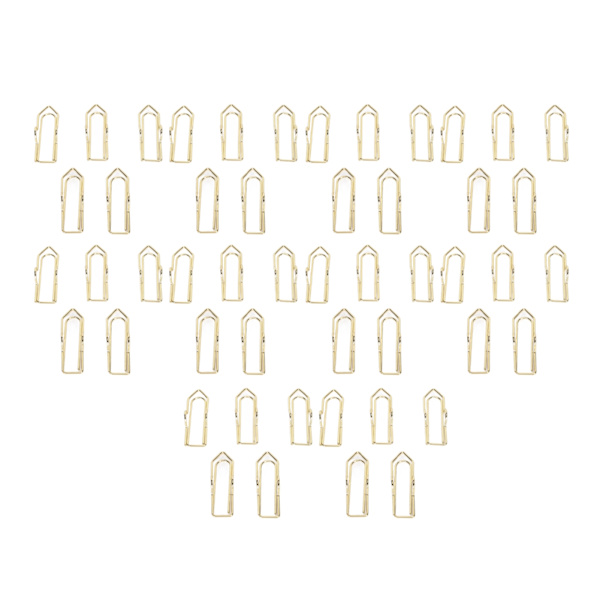 50 stk. Pen Clips Multifunktionel galvanisering Sød form metal penneholdere til Notebook Journals Udklipsholder billeder