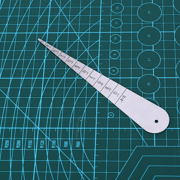Rustfritt stål gapmåler følerlinjal 1/16-3-4 flenslinjal indre diametermåler 2-20mm