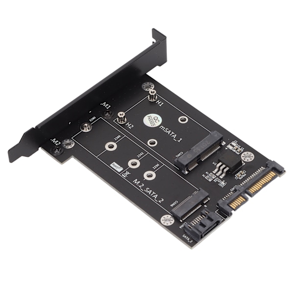 SATA-adapter 2 i 1 MSATA/M2 NGFF SSD til dobbelt port SATA3-konverter med SATA-kabel skruer stud til 2230/2242/2260/2280