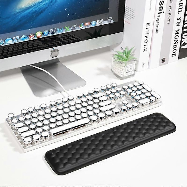 Sort Håndledsstøtte Memory Foam Tastatur og Mus Skridsikker Håndledsstøtte Kit, Håndledsstøttepude til Computer og Laptop Beskytter Håndled -