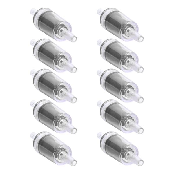 10 stk. Kontraventil 4mm PP Luftpumpe Akvarium 1 Vejs Vandstop Kontraventil til Akvarium Sort