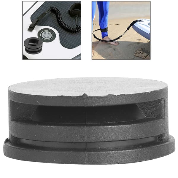 2 stk. Surfing Leash Plug Surfbræt Longboard Shortboard Paddle Board Fod Reb Kop Professionelt Tilbehør Sort