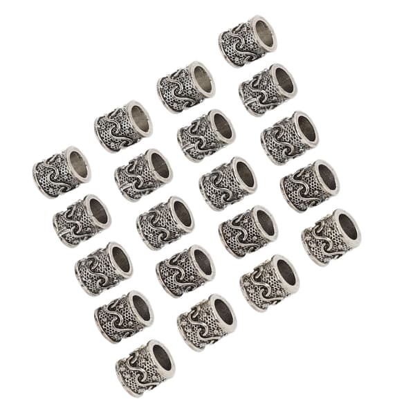 20 stk. legering skægperler retro DIY hårrør dreadlocks perler til hårfletning armbånd halskæde