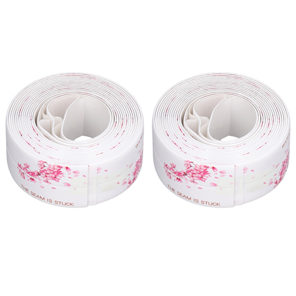 2 stk vanntett tape selvklebende PVC tetningslist for kjøkken bad 3,2 meter