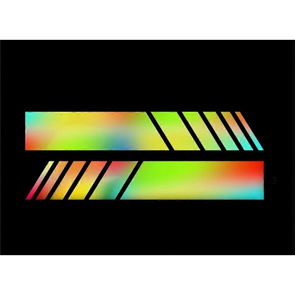 2 Par Bilspejl Stripe Design Klistermærke Pakke (Farve)