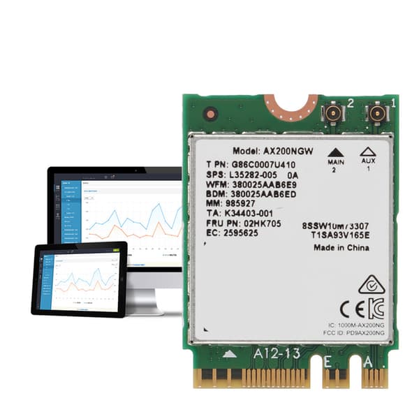 Internet Wi-Fi 6 AX200 NGFF M.2 -verkkopalvelinsovitinkortti Bluetooth 5.0:lla